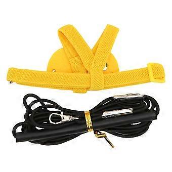 Bird Harness Flying Guide Leash Flight Elastic Training Traction Rope compatible Parrot S 32cm / 12.6in Yellow