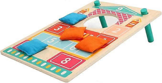 Sandpit Game, Fun, Easy to Assemble Strength Building Wooden Sandpit Set for Ages 3+, Great for Parties