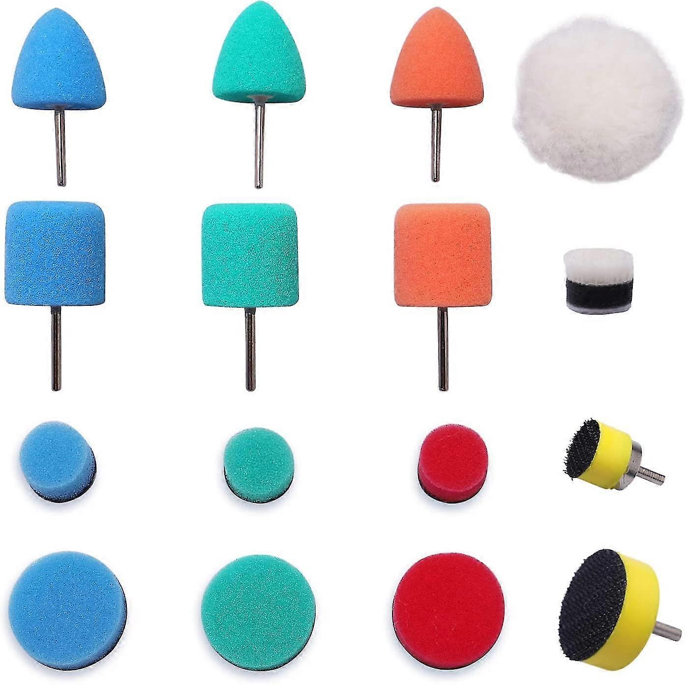 Mini Polishing Sponges,16pcs 15mm 25mm