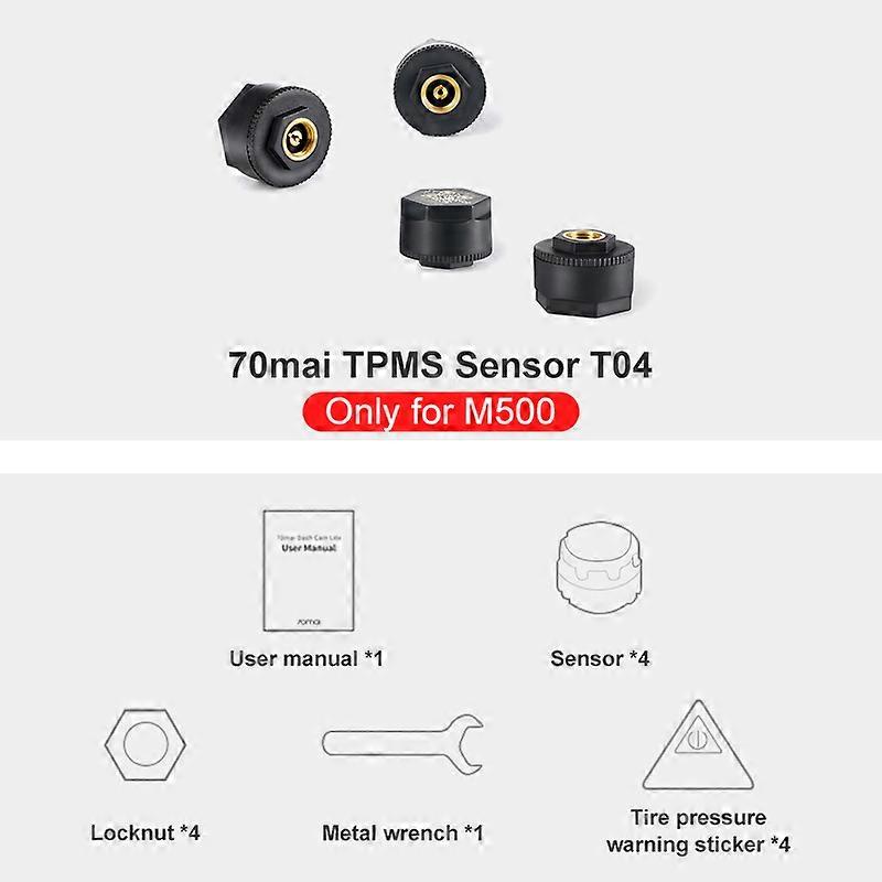 70mai Hardwire Kit UP03 Only for 70mai A810 X200 Omni M500 Tire Pressure Monitor External TPMS Sensor T04 Tyre Pressure Warning