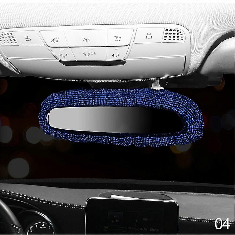 Bling Rear View Mirror Charming Car Rearview Mirror Cover With Crystal Diamonds Elastic Glitter Car Rear View