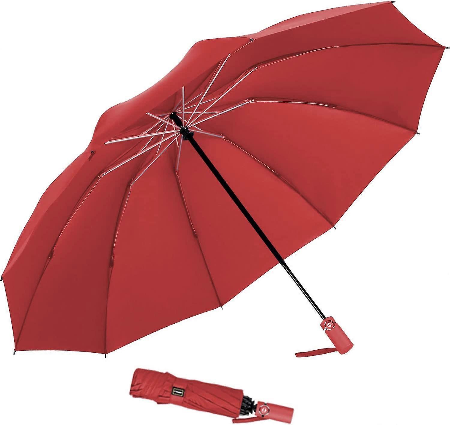 Umbrella Windproof Travel Umbrella Compact Folding Reverse Umbrella