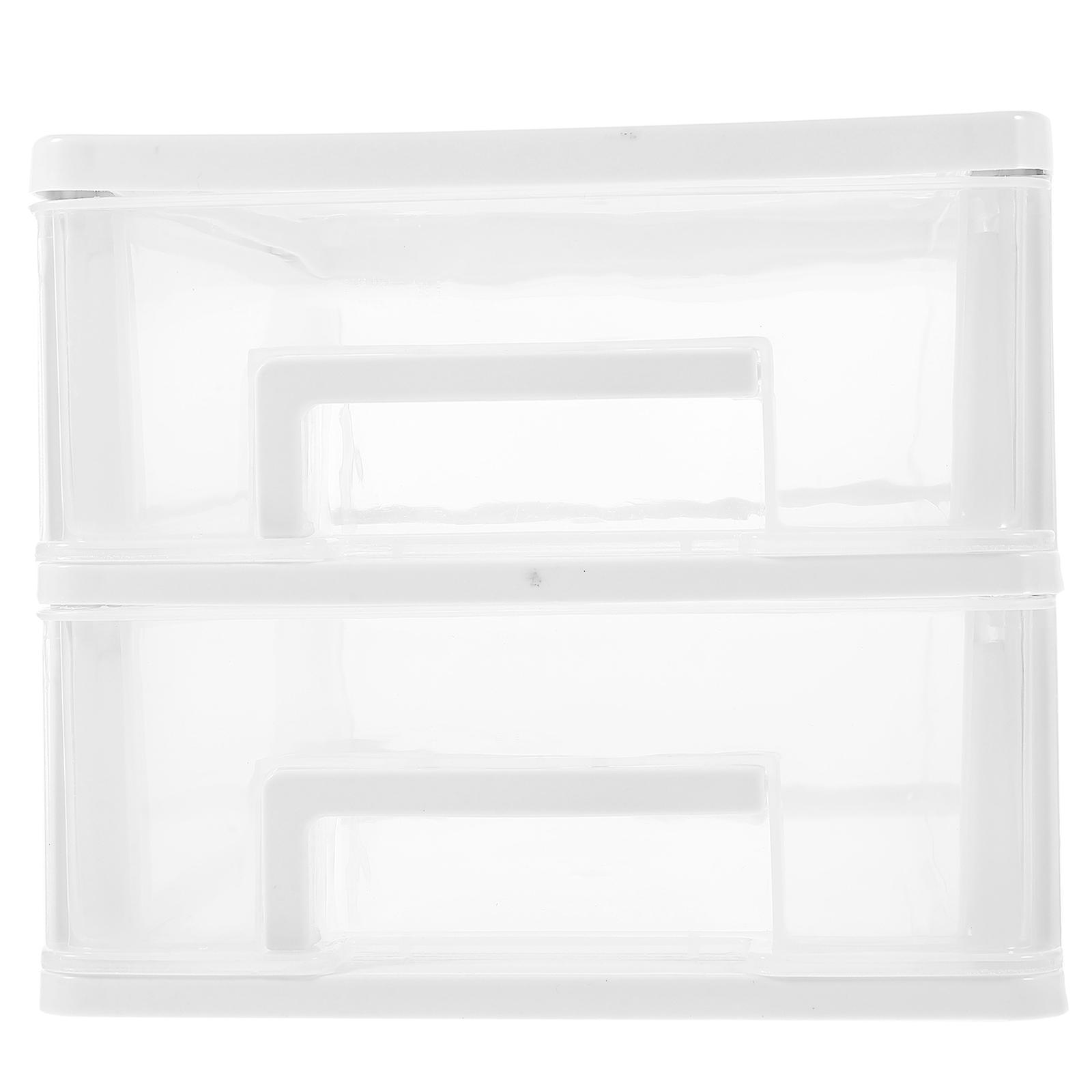 Desktop Organizer Stackable Storage Box Drawer Type Sundries Container Transparent Small Drawer