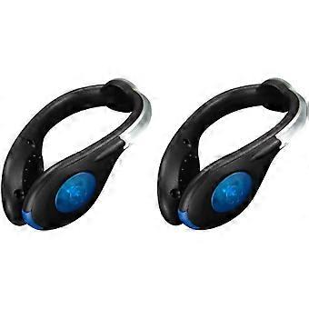 Schuhclip Licht Sicherheitsclip Outdoor Sport Nachtlaufausrüstung USB-Aufladung Farbwechsel RGB Stroboskop und Dauerlichtmodus, Blau