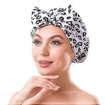 Women's Shower Caps Long Hair Reusable, Adjustable Shower Caps and Luxurious Waterproof Shower Hair Caps for Women