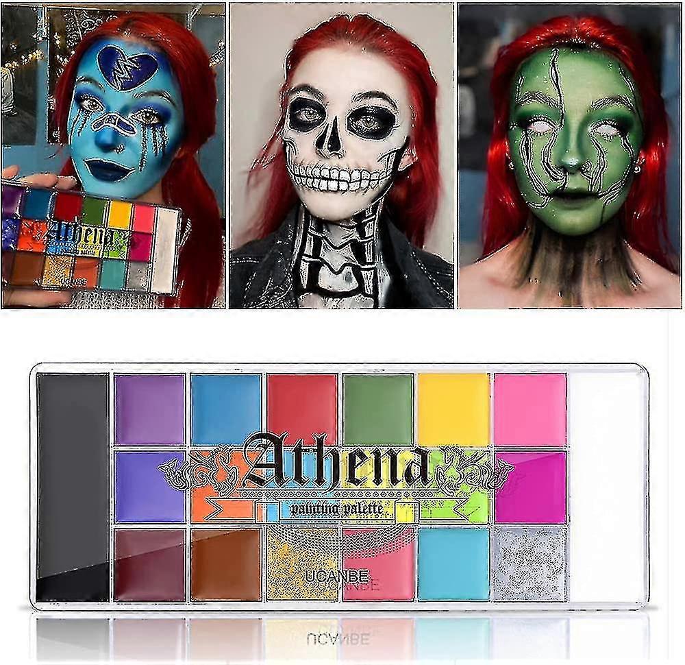 オイルベースの顔ボディペインティングパレット - 大きなディープパン、20色プロフェッショナルSFXメイクアップパレットプロフェッショナルSFXメイクアップパレット