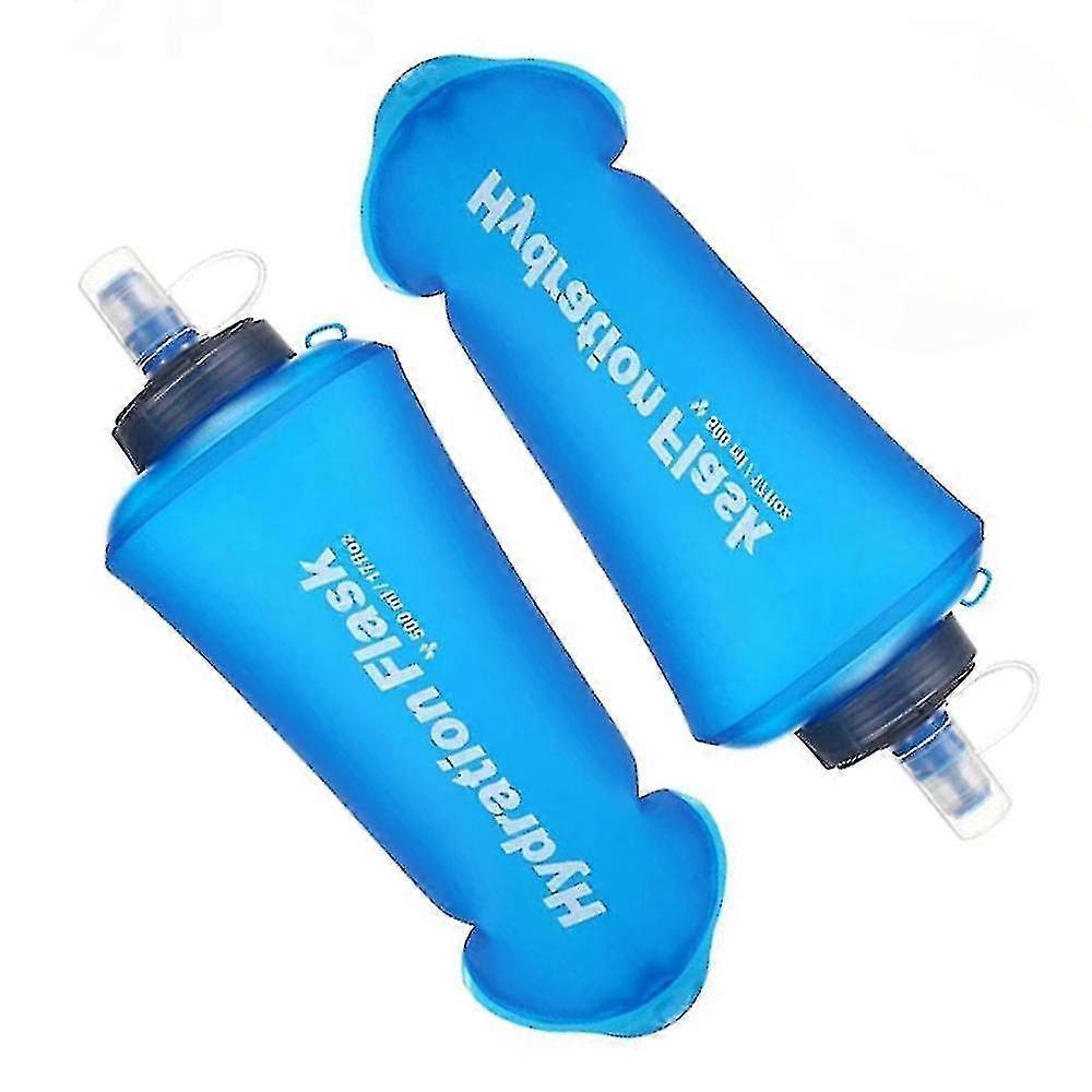 2 Packs Soft Hydration Flask,collapsible Water Bottles For Running Hiking Cycling Climbing 500ml