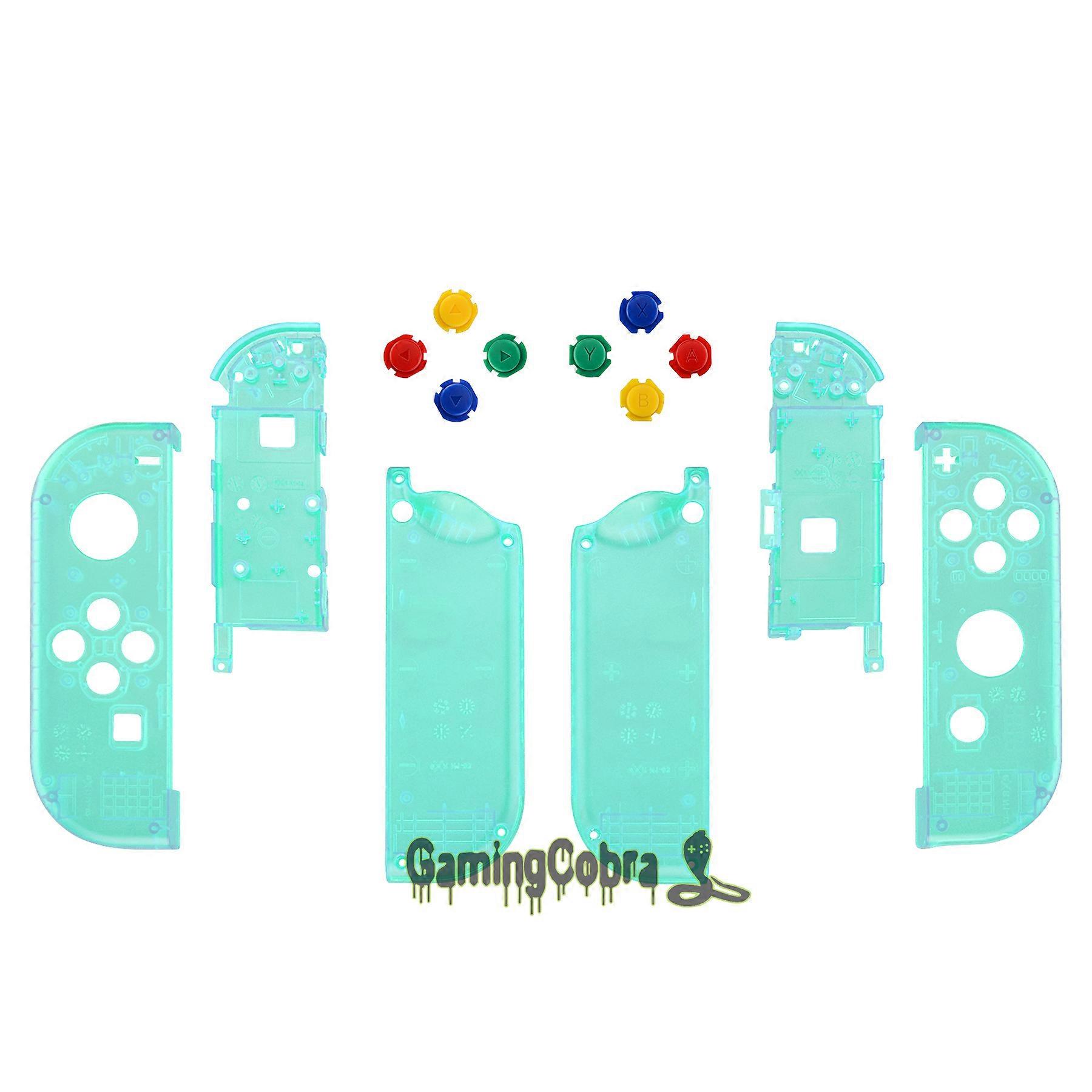 Custom Transparent Housing Shell Cover with Full Set Buttons for NS Switch & OLED  Controller