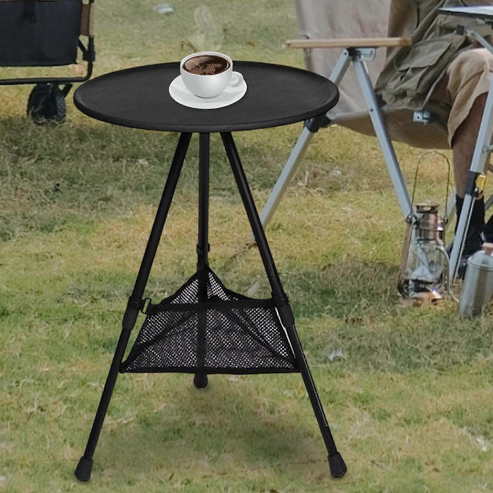 Durable round coffee table for bedroom, outdoor campsite