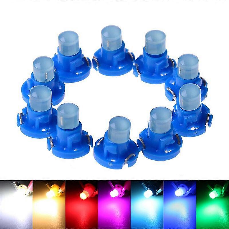 10pcs T3 T4.2 T4.7 Wedge LED Bulb Car Interior Instrument Light Motorcycle Dashboard Warming Indicator 12V White Yellow Red Blue