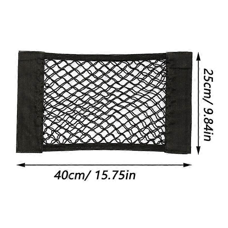 Car Back Rear Trunk Storage Net Seat Elastic String Net Magic Sticker Mesh Storage Bag Interior storage network