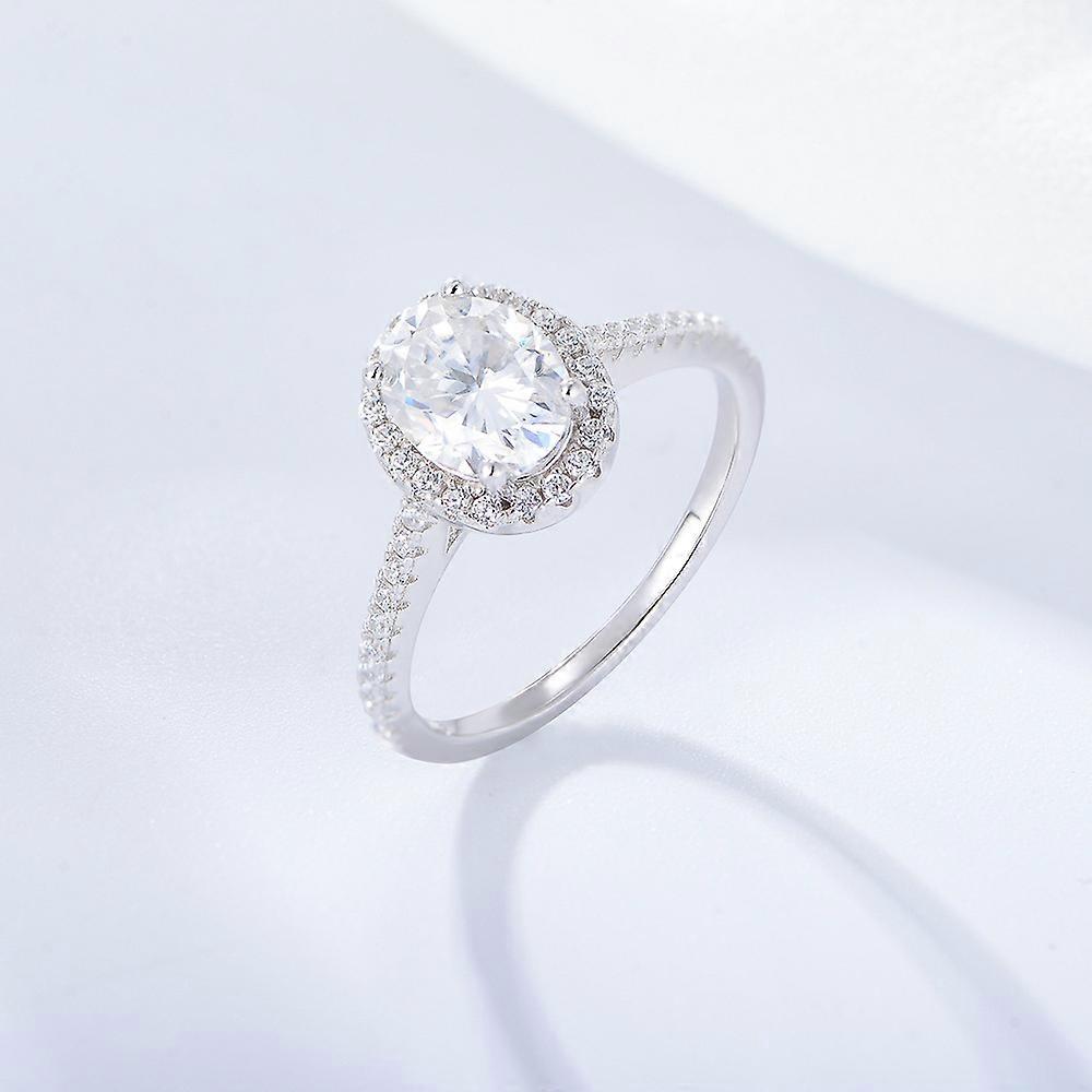 Micro Encrusted White Cubic Zircon Sterling Sillver S925 Ring Wearing Wind Ring