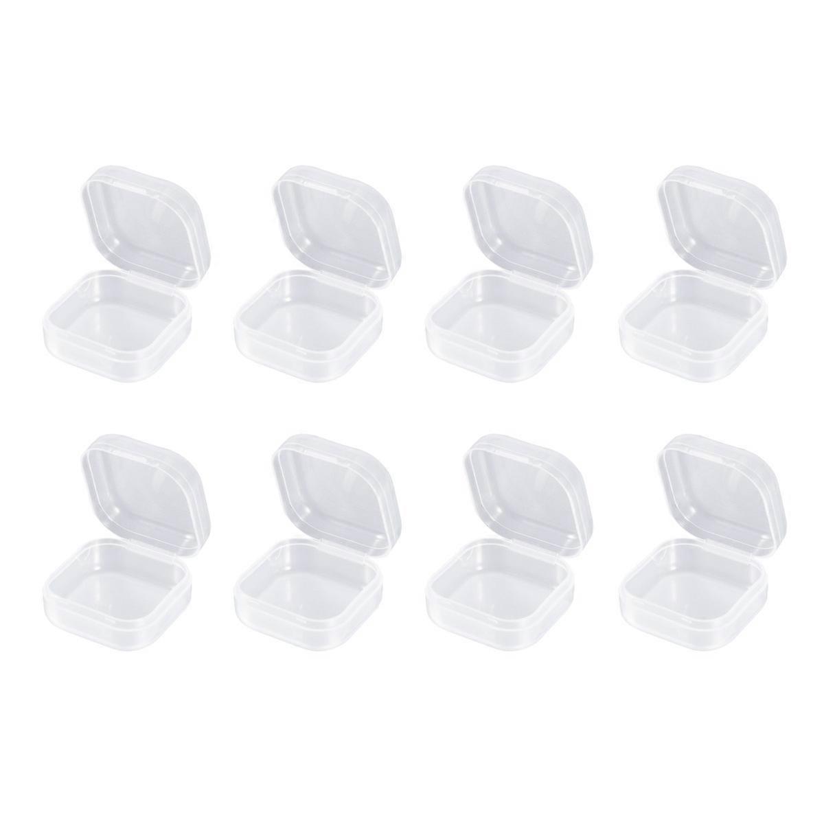 24pcs Clear Rectangular Plastic Boîtes de rangement Square Multipurpose Display Case Box