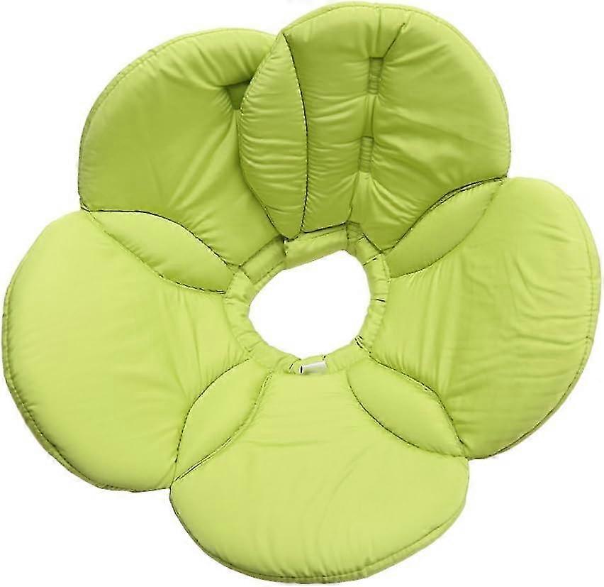 Protective Collar For Dog/cat, Comfortable Collar, M (green Flower)