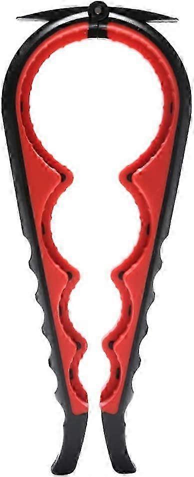 Jar Opener Bottle Opener and Ring Pull Can Openers for Weak Hands, Elderly, Arthritis and Anyone with Low Strength (Black and Red