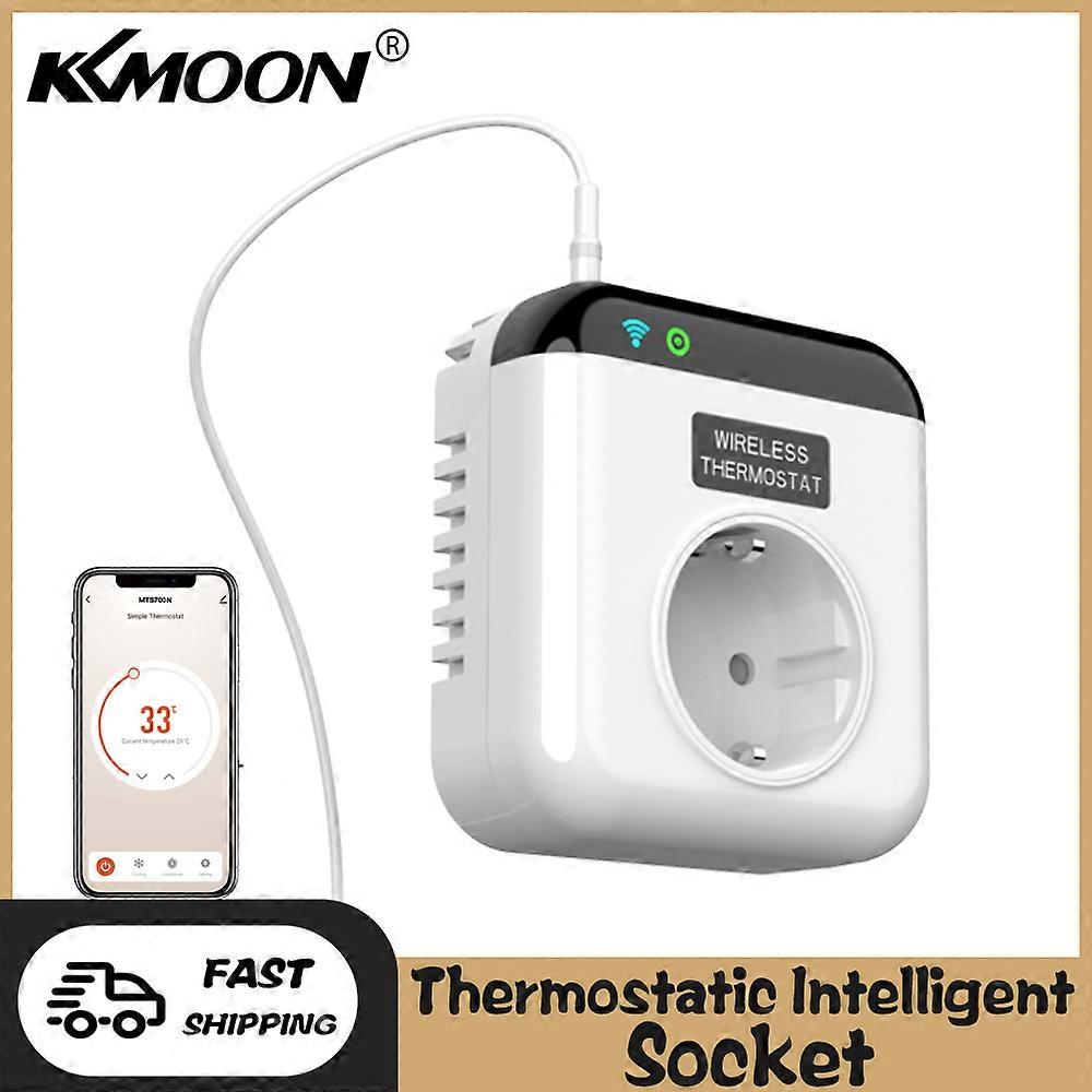 WiFi Thermostatic Intelligent Socket Cellphone SmartLife APP Remotely Controls Compatible Google Assistant Alexa Voice Control
