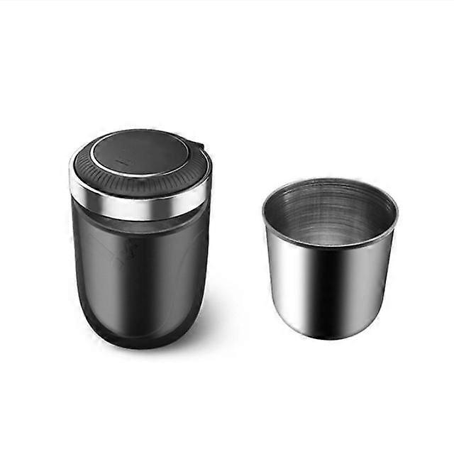 Ashtrays Car Ashtray with LED Light Push Type interior decoration creative multifunctional Auto Vehicle Cigarette Ashtray Holder Decor