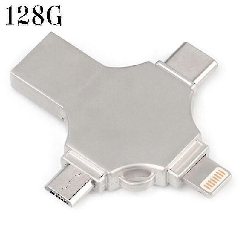 Cache Memory 128g 4 In 1 Adapter Type C Usb 3.0 Flash Drive Memory Stick For Iphone Android