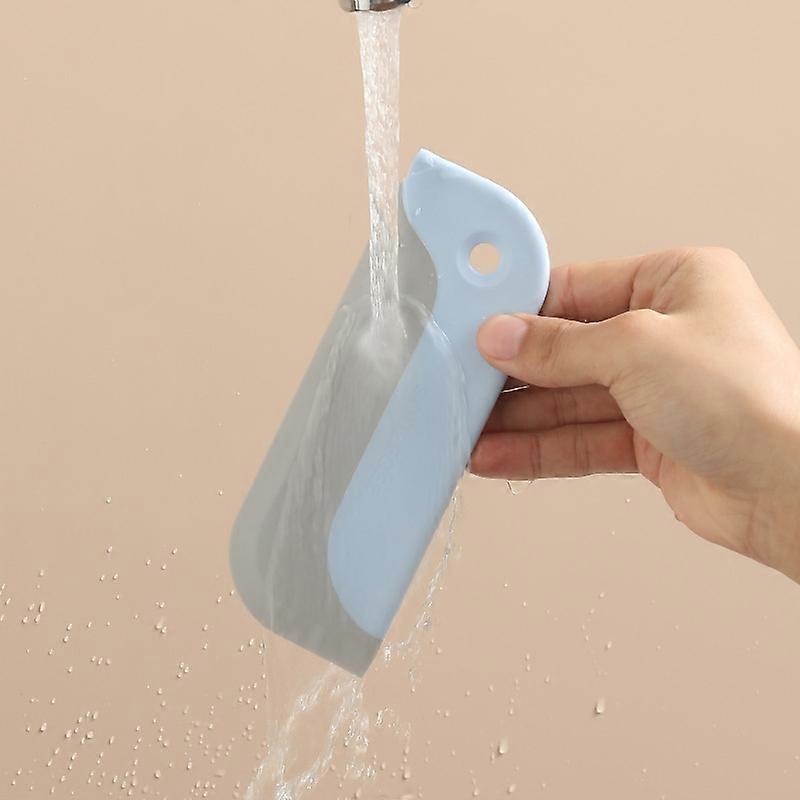 Blue 2pcs Small Bathroom Shower Mirror Squeegee, Kitchen Countertop Squeegee, Wiper Scraper Cleaning Tool for Ne