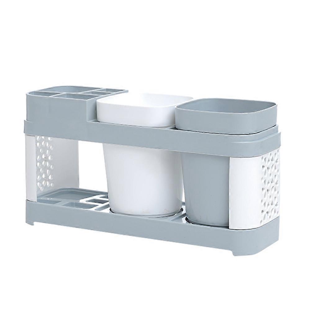 Toothbrush and Toothpaste Holder Countertop Cup Holder Bathroom Organizer