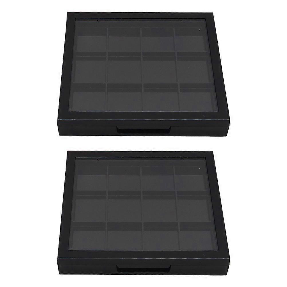 2Pcs Convenient Cosmetics Storage Cases Multi-grid Cosmetics Sub Package Cases