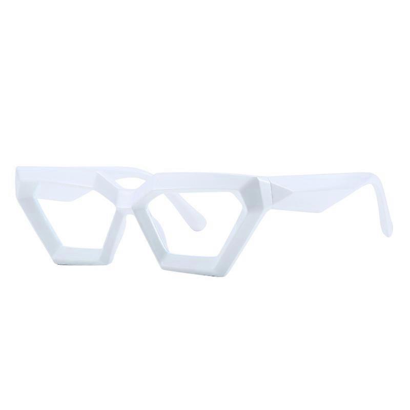SHAUNA Fashion Polygon Cat Eye Women Glasses Frame Spring Hinge Men Clear Anti-Blue Light Leopard Optical Frame