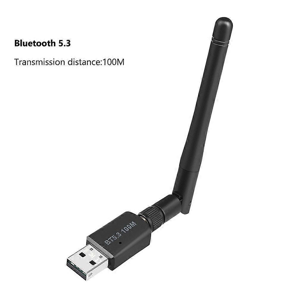 100M USB Bluetooth 5.3 Adapter for PC Speaker Wireless Mouse Keyboard Music Audio Receiver Transmitter Bluetooth Dongle BT 5.3