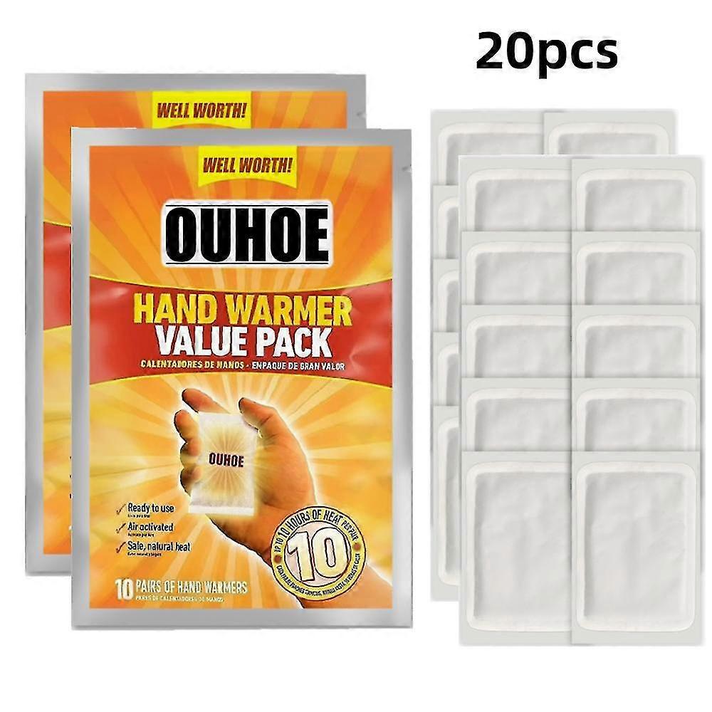 40pcs ζεστό χέρι χέρια θερμαντήρες Hothands πακέτα ζεστό υπαίθριο πακέτο θερμότητας τσέπης 10 ζεύγη Tw