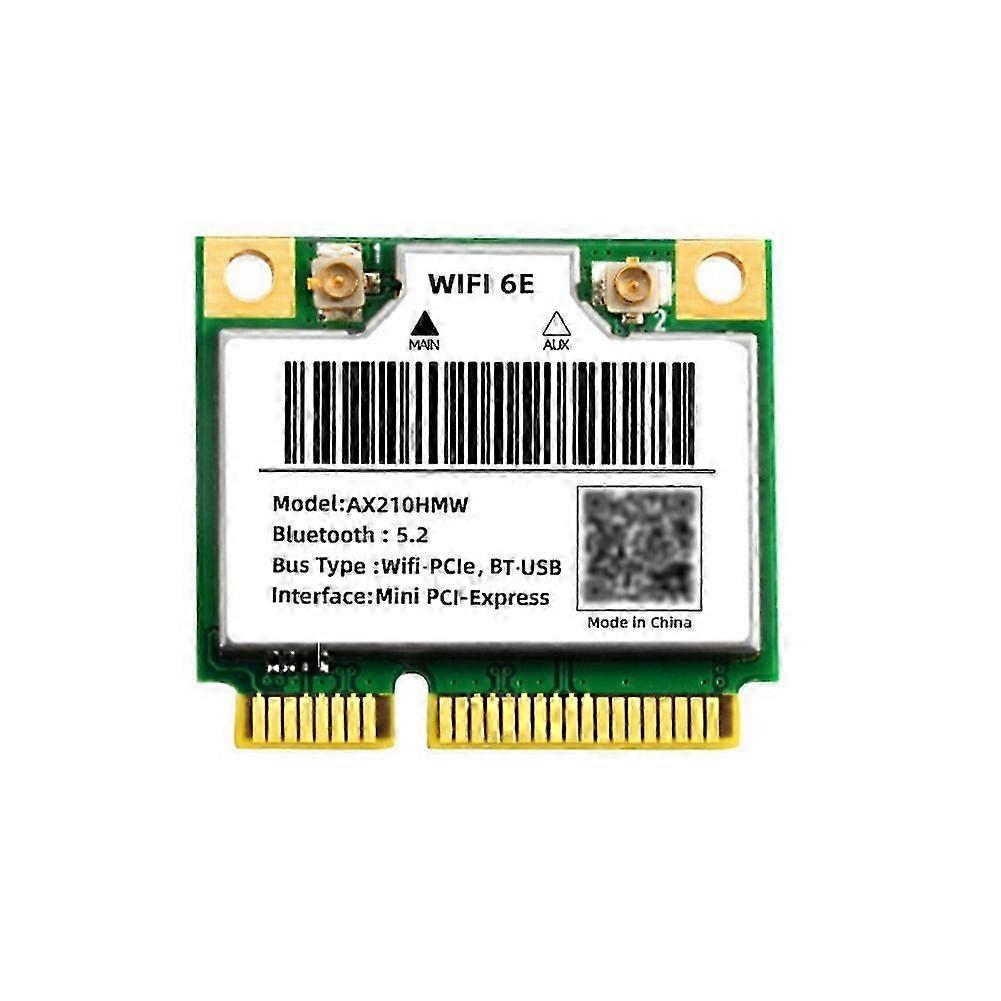 WiFi 6E AX210HMW Mini PCIE WiFi 6 Wifi Card compatibile con AX210 5374Mbps Bluetooth5.2 802.11Ax 2.4G/5G/6G WiF
