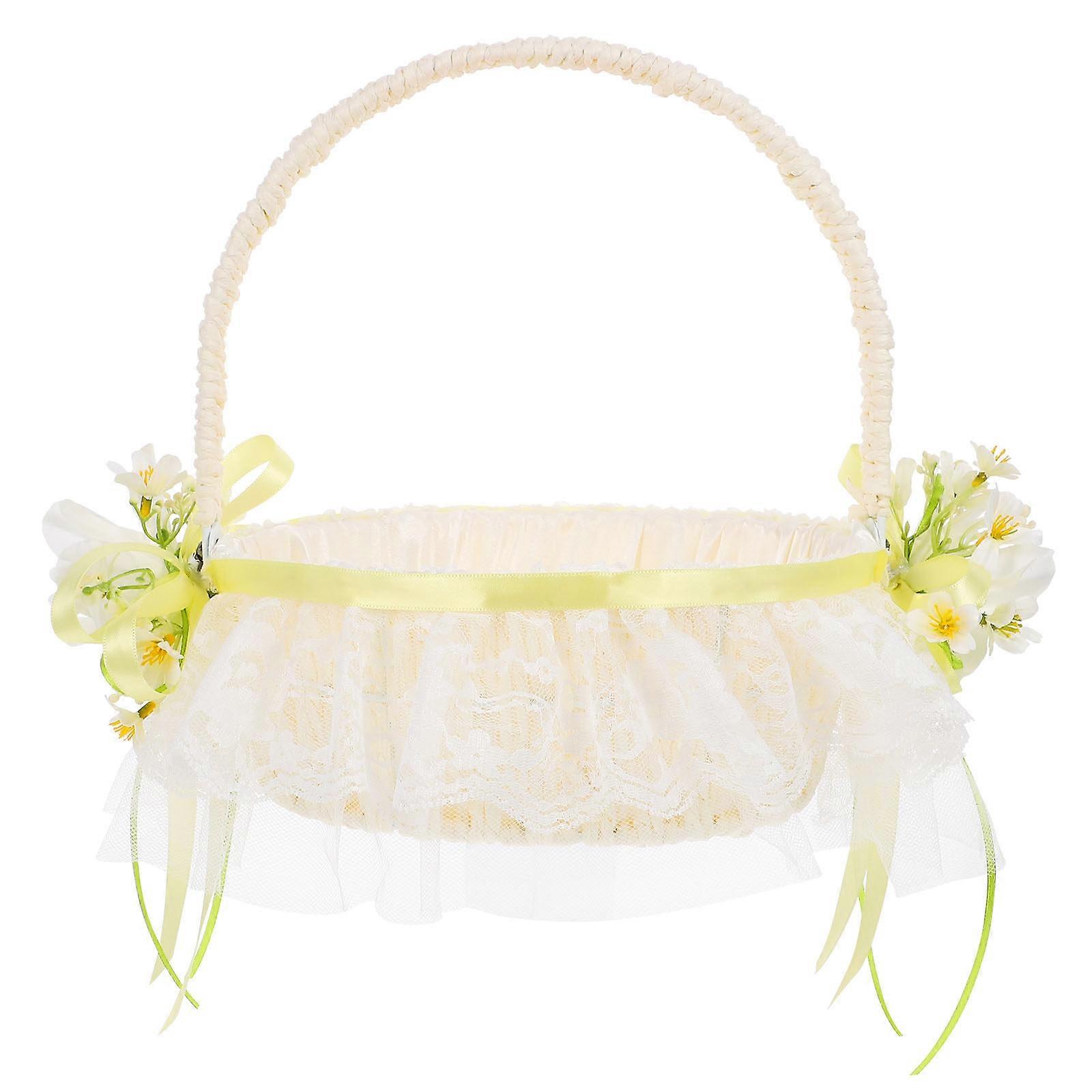 Bröllopskorg Bröllopsdekor Bröllopsblomkorg Elegant blomkorg