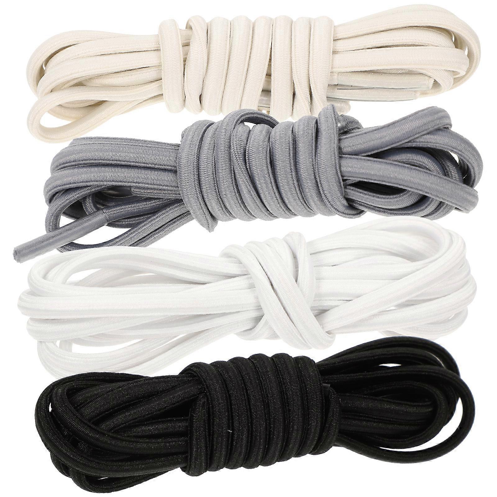 4 Pairs Sneakers Shoelaces No Tie Sports Shoelaces Tieless Shoelaces for Adults
