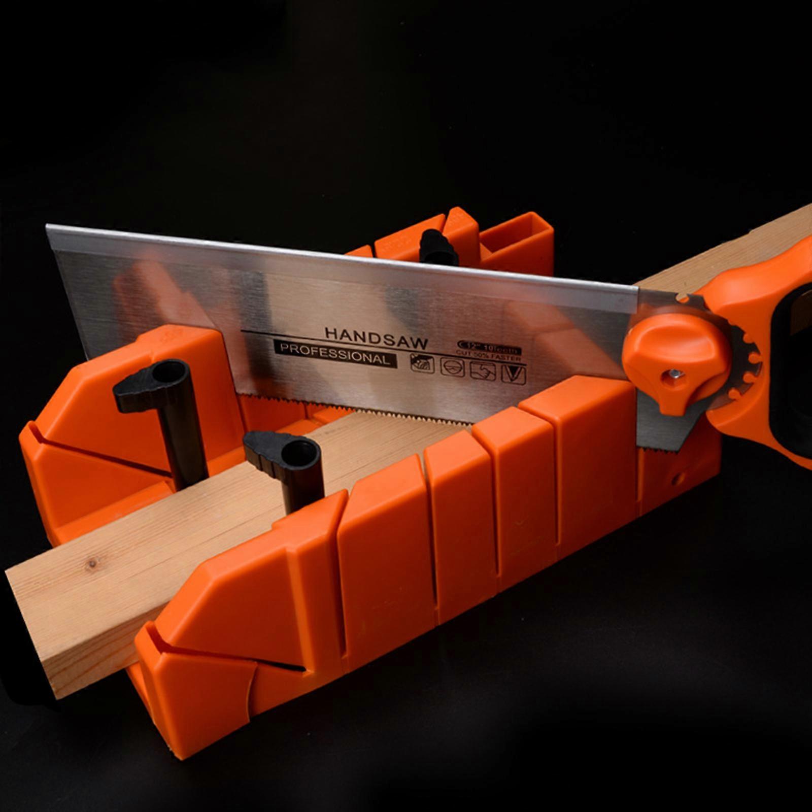 2023 New 14 inch Miter Saw Box with Angle Slot Design for Precision Cutting (Clamp Included)