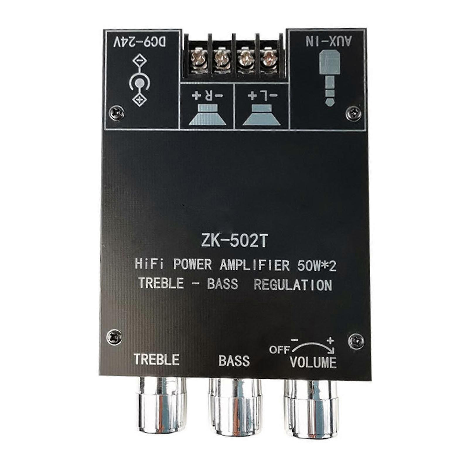 Audio Receiver Amplifier Wireless 2 Channel Mini Bluetooth-compatible 5.0 Digital AUX Amplifier Module for Home Passive Speakers QinHai