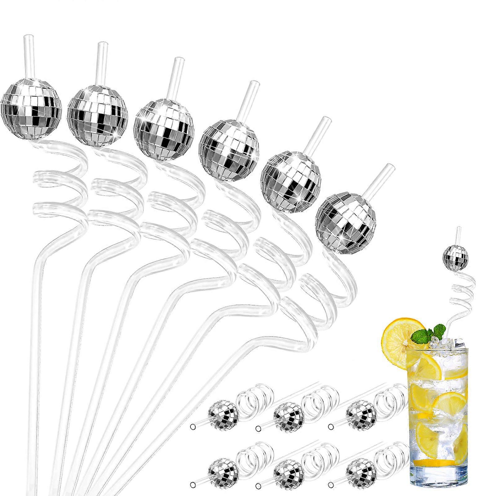 M70s Decorative Disco Ball Straws for Party Decorations