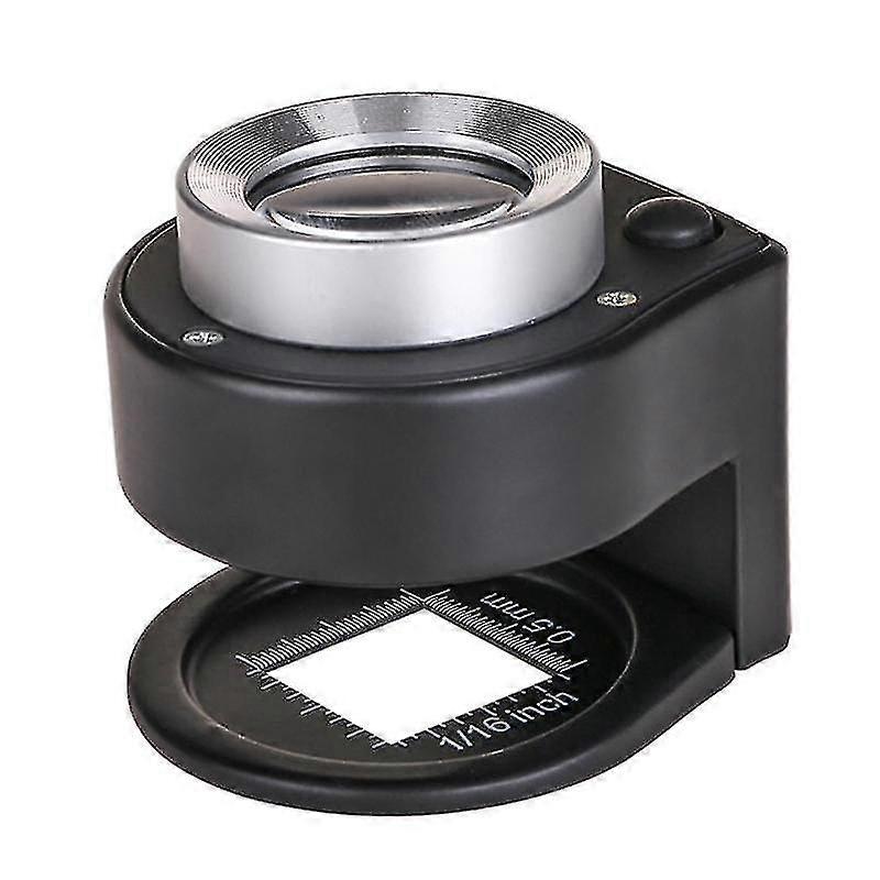30x Optical Glass Lens 6 Led Magnifiers Linen Tester Loupe T