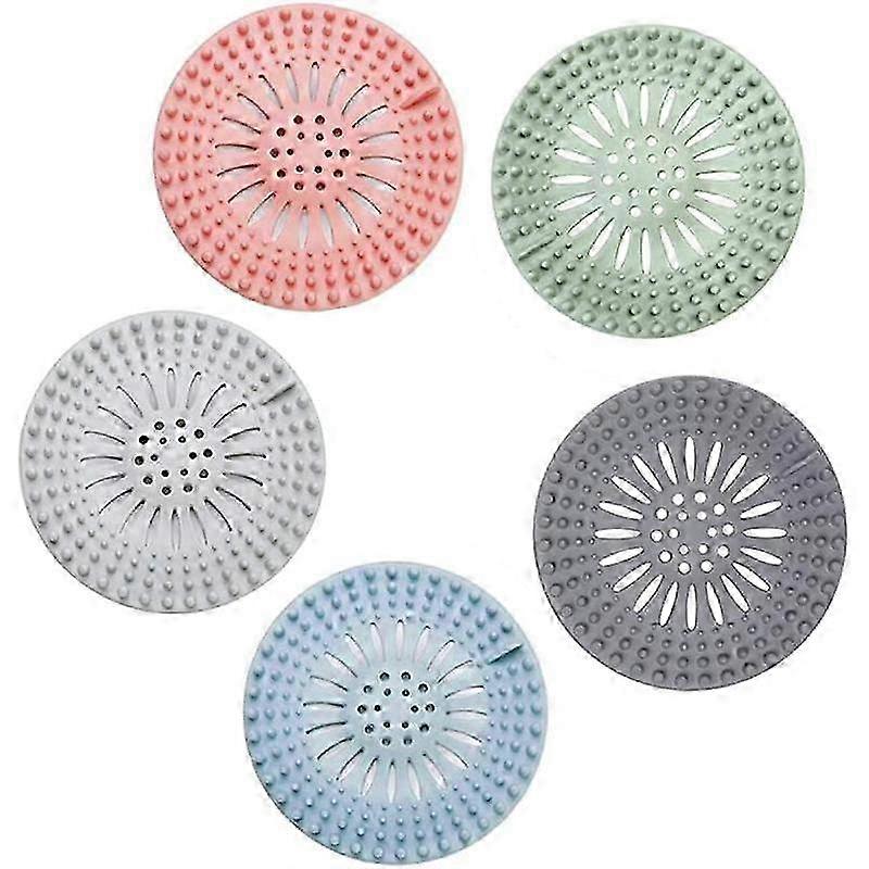 5pcs Sink Sewer filter Bathroom floor drain anti-odor toilet sink anti-clogging hair filter