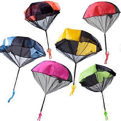 手扔降落伞方海滩手扔玩具儿童玩具荧光色