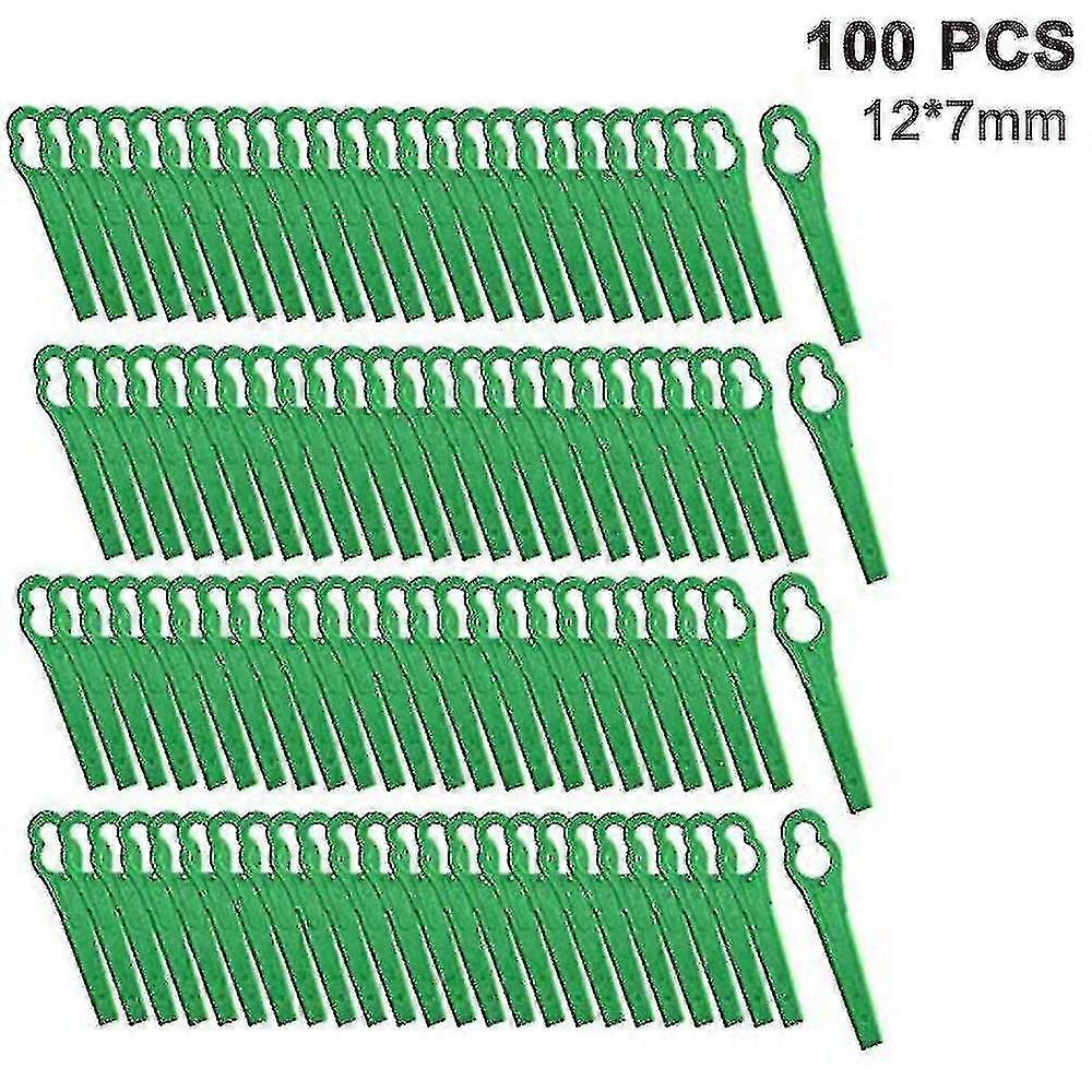 100pcs Plastic Grass Trimmer Blades Cordless Strimmer Blades -