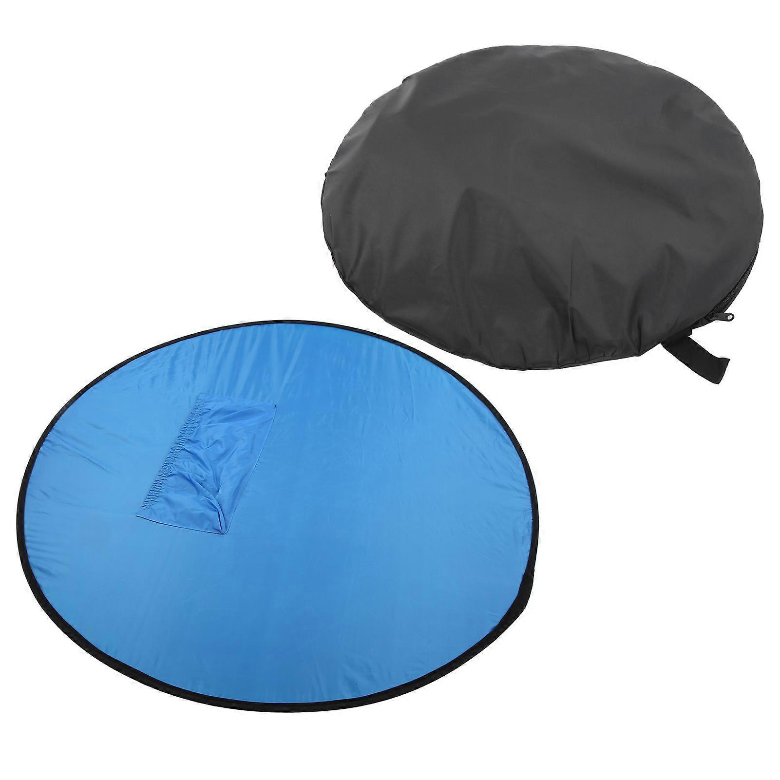 2 in 1 142cm Round Blue Green Screen Backdrop Double Sided Collapsible Background for Photography