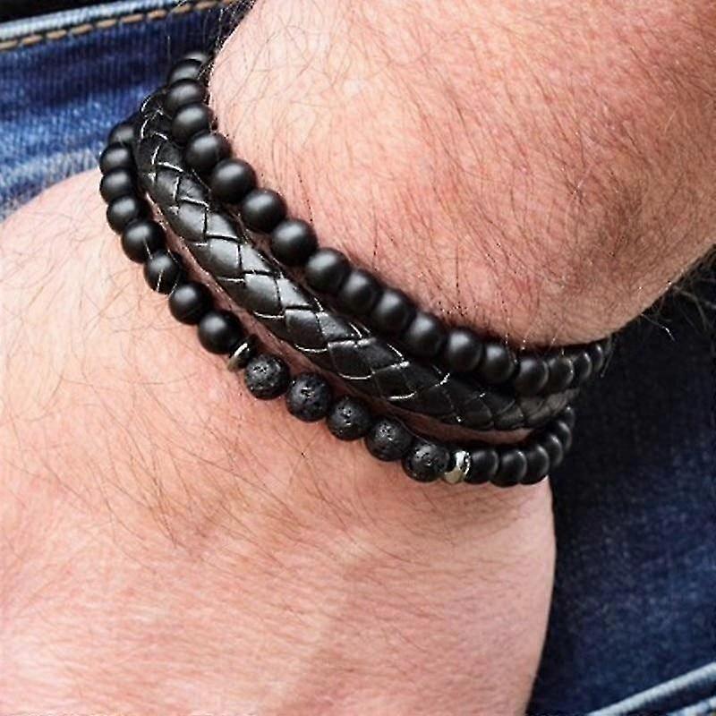 Tendance fait à la main classique brin pierre perles ensembles bijoux bracelet