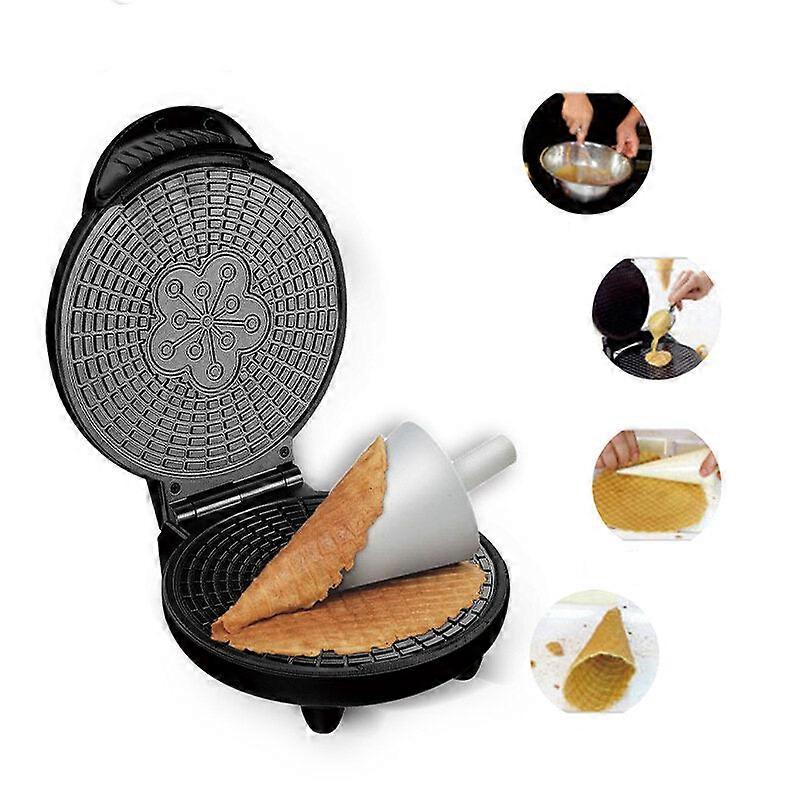 Electric Baking Pan 1200w Non-stick Waffles Crepe Maker Crispy Egg Ice Cream Reel Machine