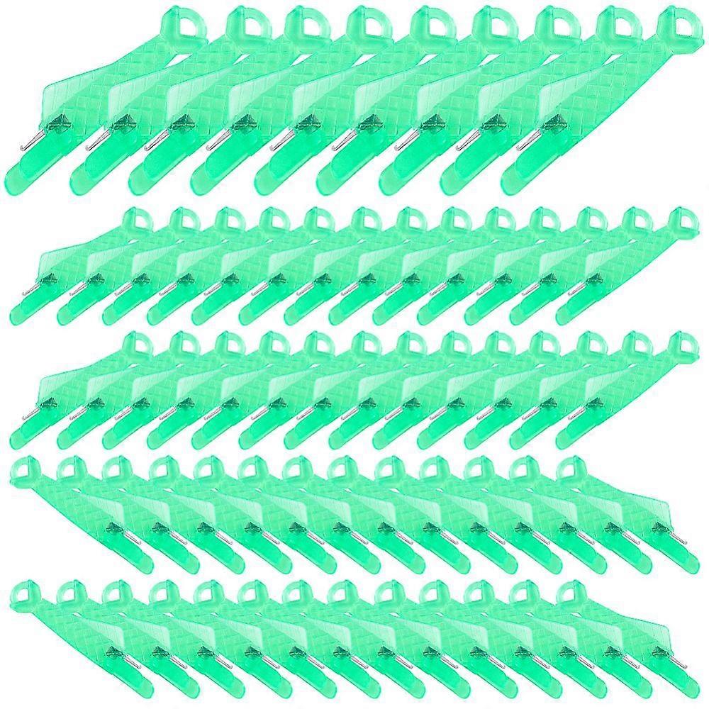 50Pcs Fish Shape Sewing Machine Needle Threaders Quick Sewing Threader Needle Guide Tool Plastic Sewing Wire Loop Medium Spring Green 32x7x4mm