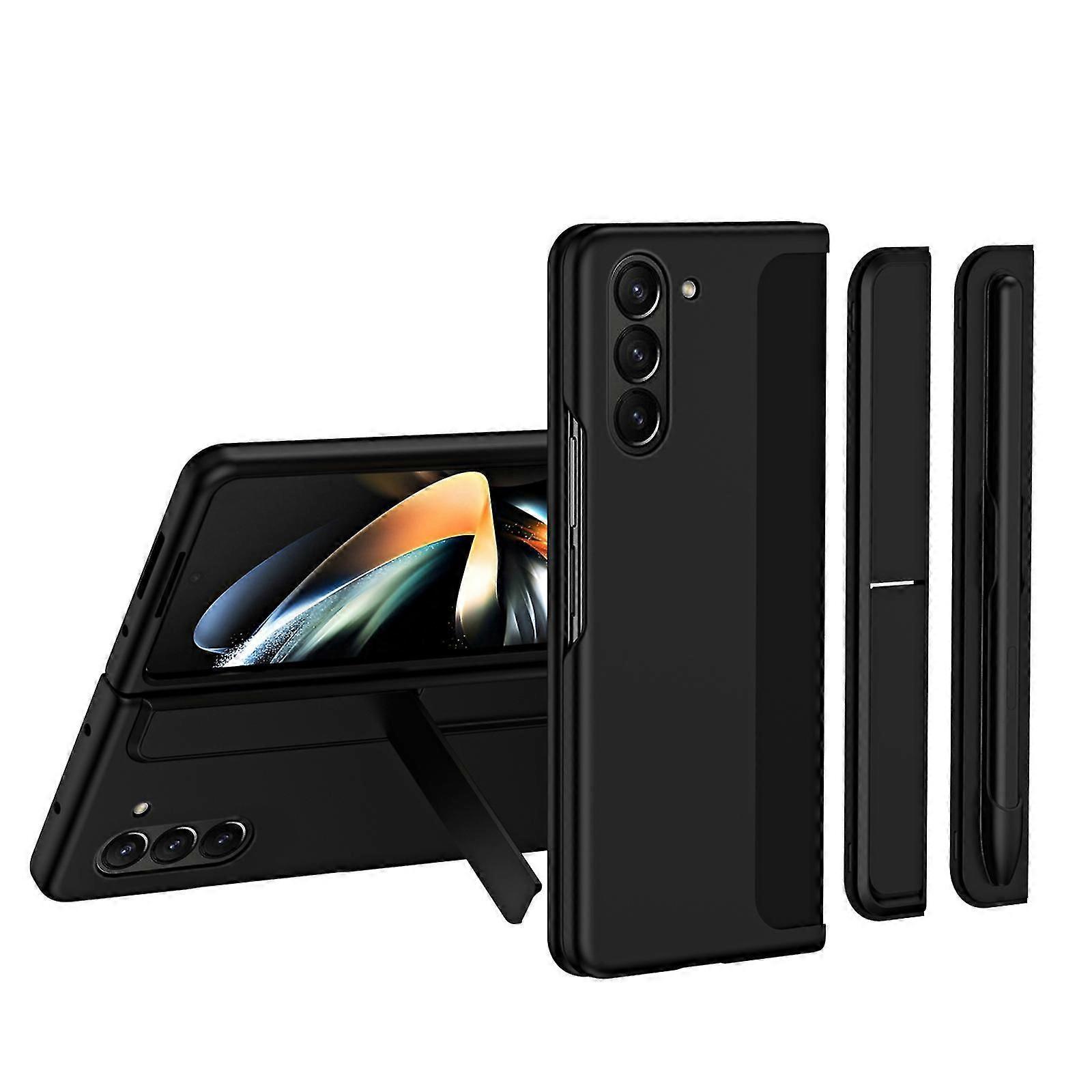Case For Samsung Galaxy Z Fold 5 With S Pen, Z Fold 5 Case With Detachable S Pen Holder And Kickstand, Build-in Screen Protector