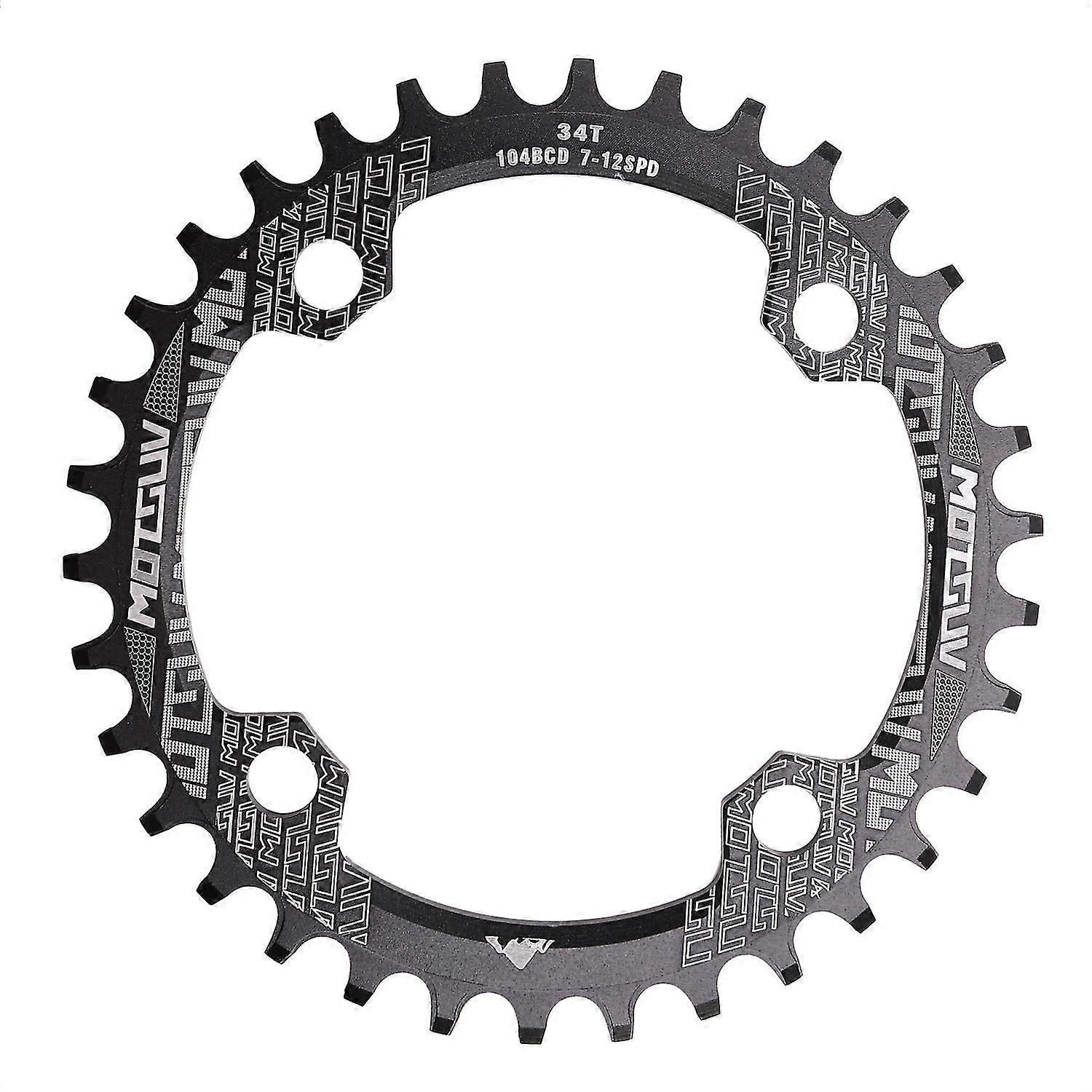 Cykel vev 104bcd Rund form 34t kedjedrev cykel kedjehjul cykel cirkel vevparti enkel platt