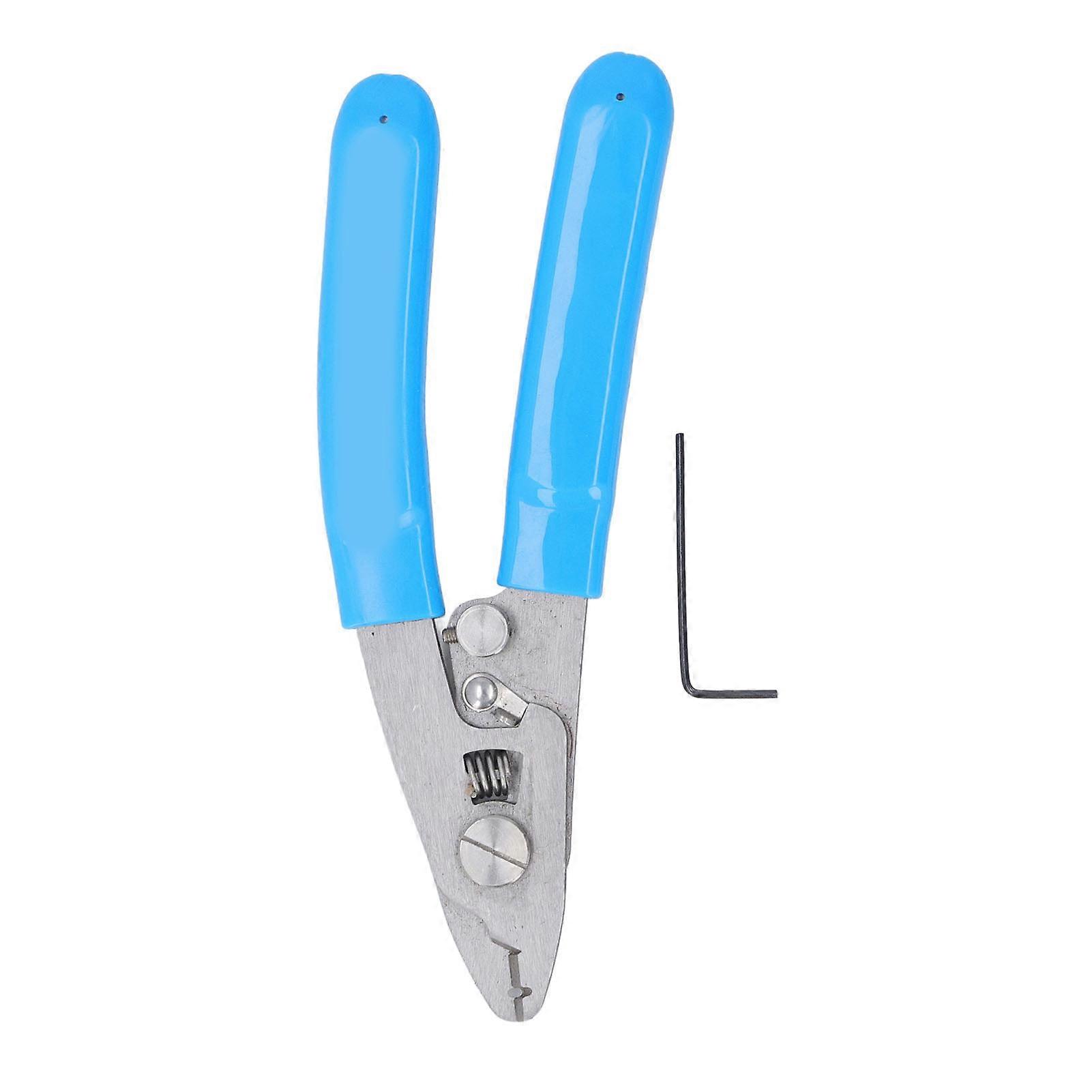 Pince à dénuder à 2 trous pour fibre optique en acier inoxydable, outil de dénudage de haute précision pour noyau optique et revêtement bleu