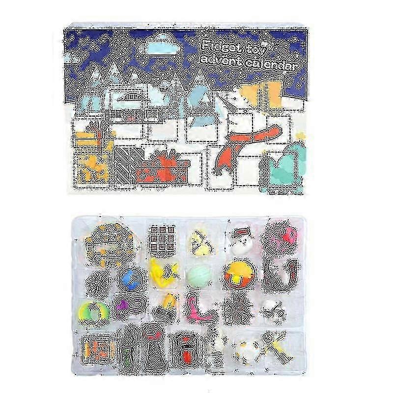 Weihnachtskalender Geschenkbox Dekompressionsspielzeug Set Weihnachtskalender