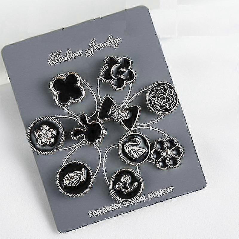10pcs Prevent Accidental Exposure Buttons Brooch Pins Badge