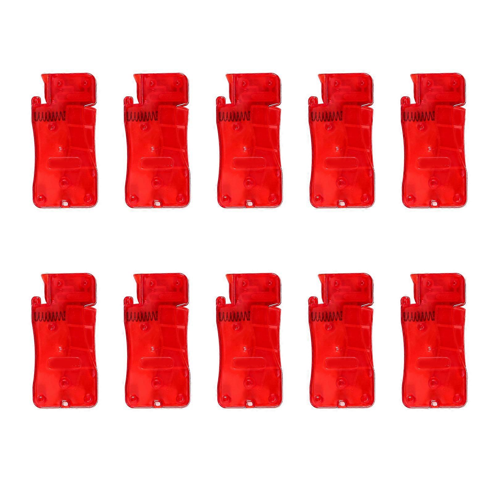 10Pcs Automatic Needle Threader Quick Needle Threading Tool for Hand Stitching Sewing Machine,Automatic Plastic Threader  Red