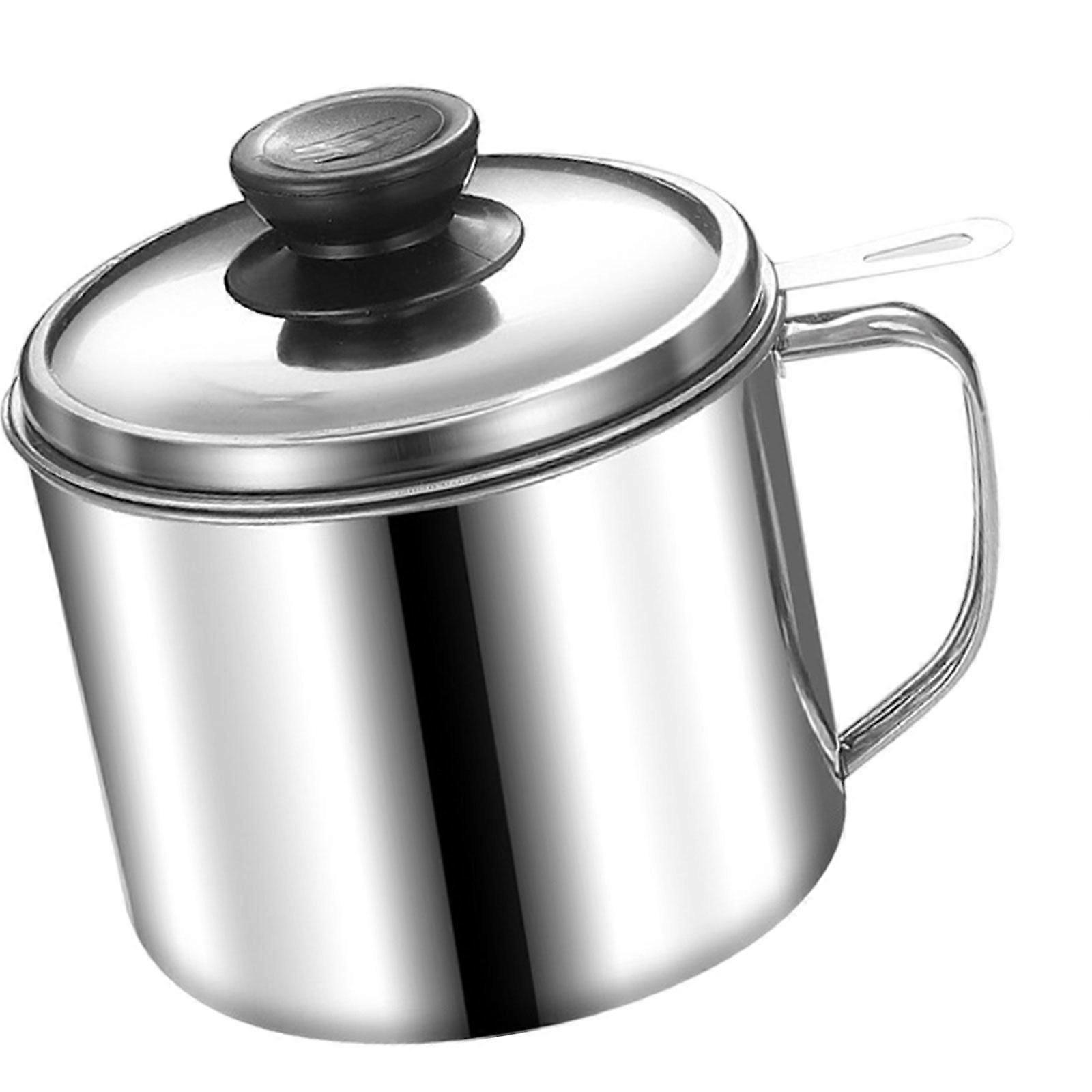 Bacon Grease Container 1.3L Grease Strainer for Kitchen Restaurant Household With Lid