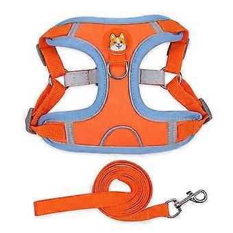 Dog Harnesses Pet Chest Strap Vest Type Dog Strap Dog Rope Reflective Dog Traction Rope Dog Accessories for Outdoor  Red XL
